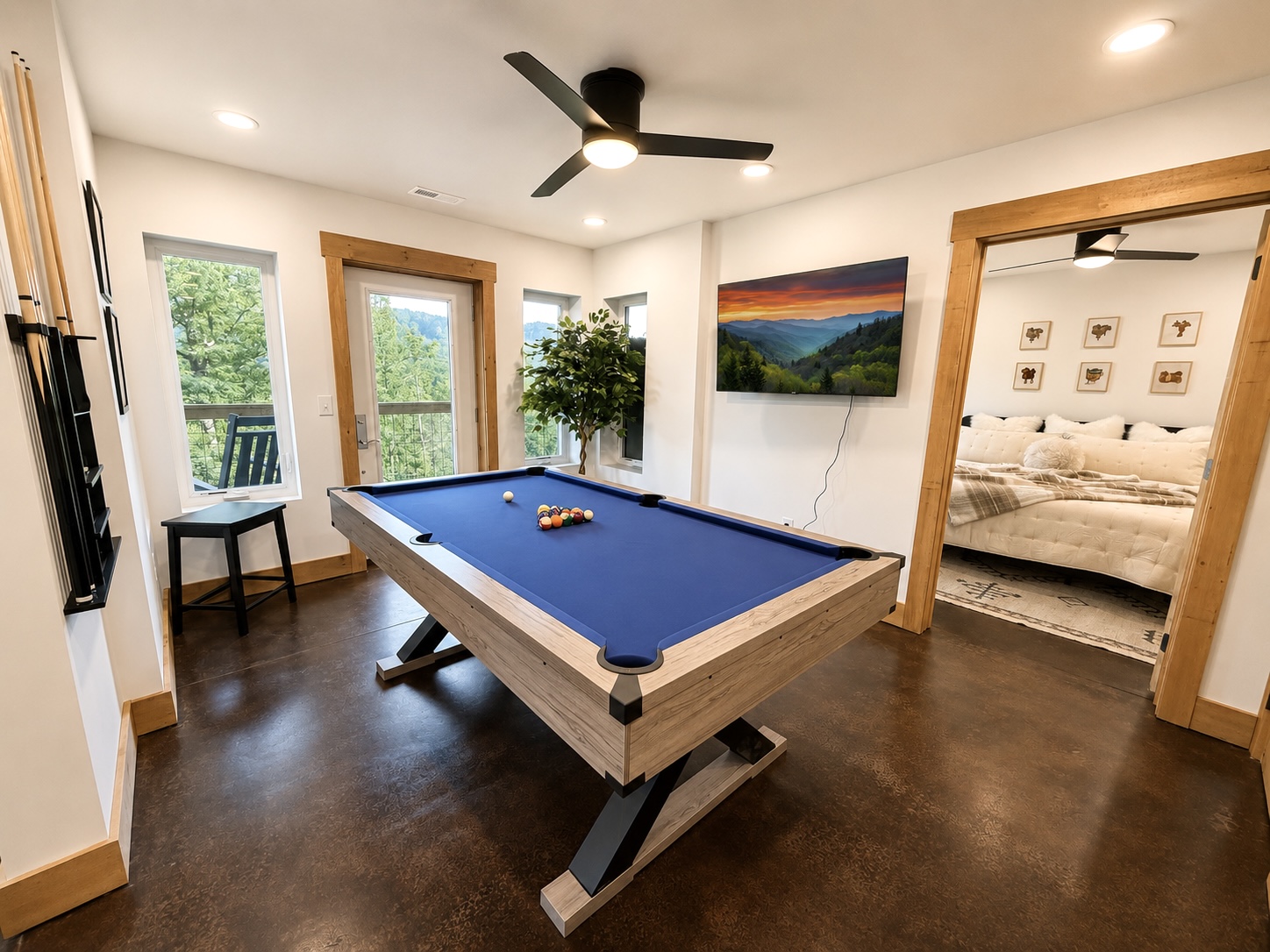 Pool table game room