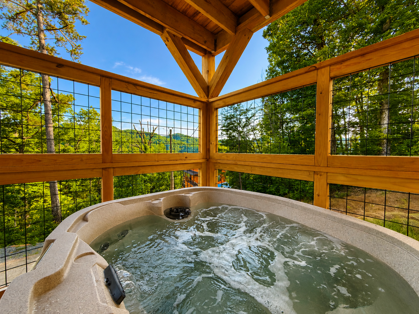 Private hot tub