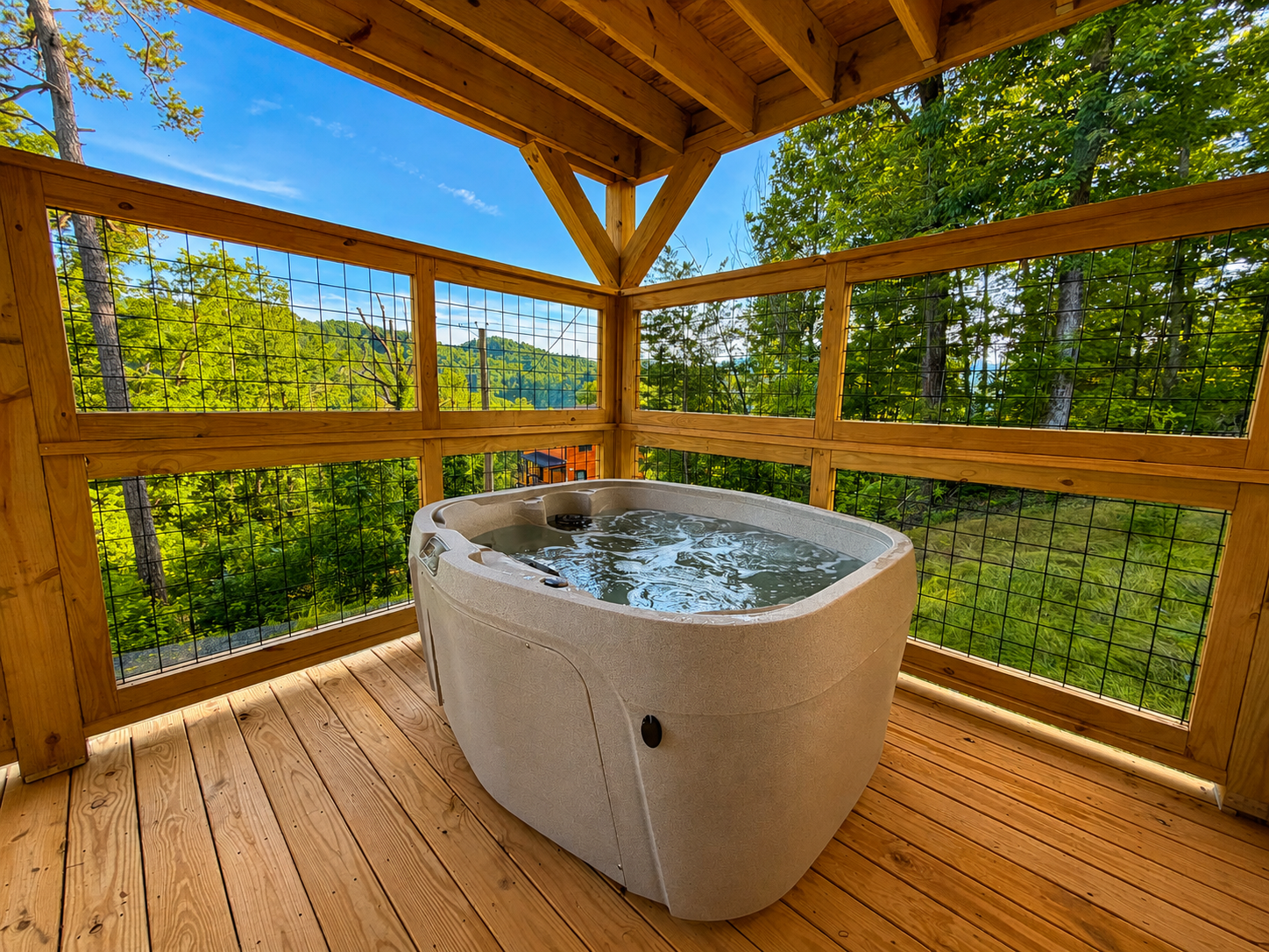 Private hot tub