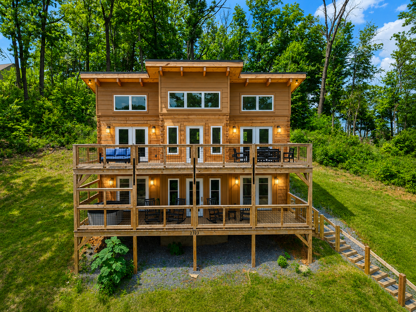 Front view of the cabin